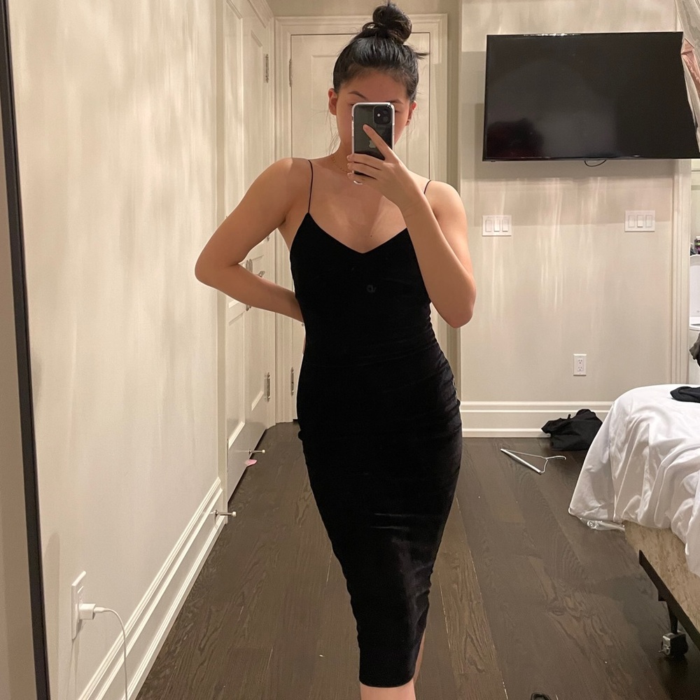 Sexy velour bodycon dress